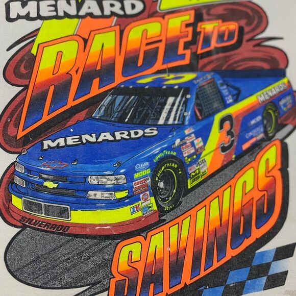 Vintage Team Menard Race To Savings Chevrolet Truck Racing F1 Graphic 2XL - Picture 4 of 9
